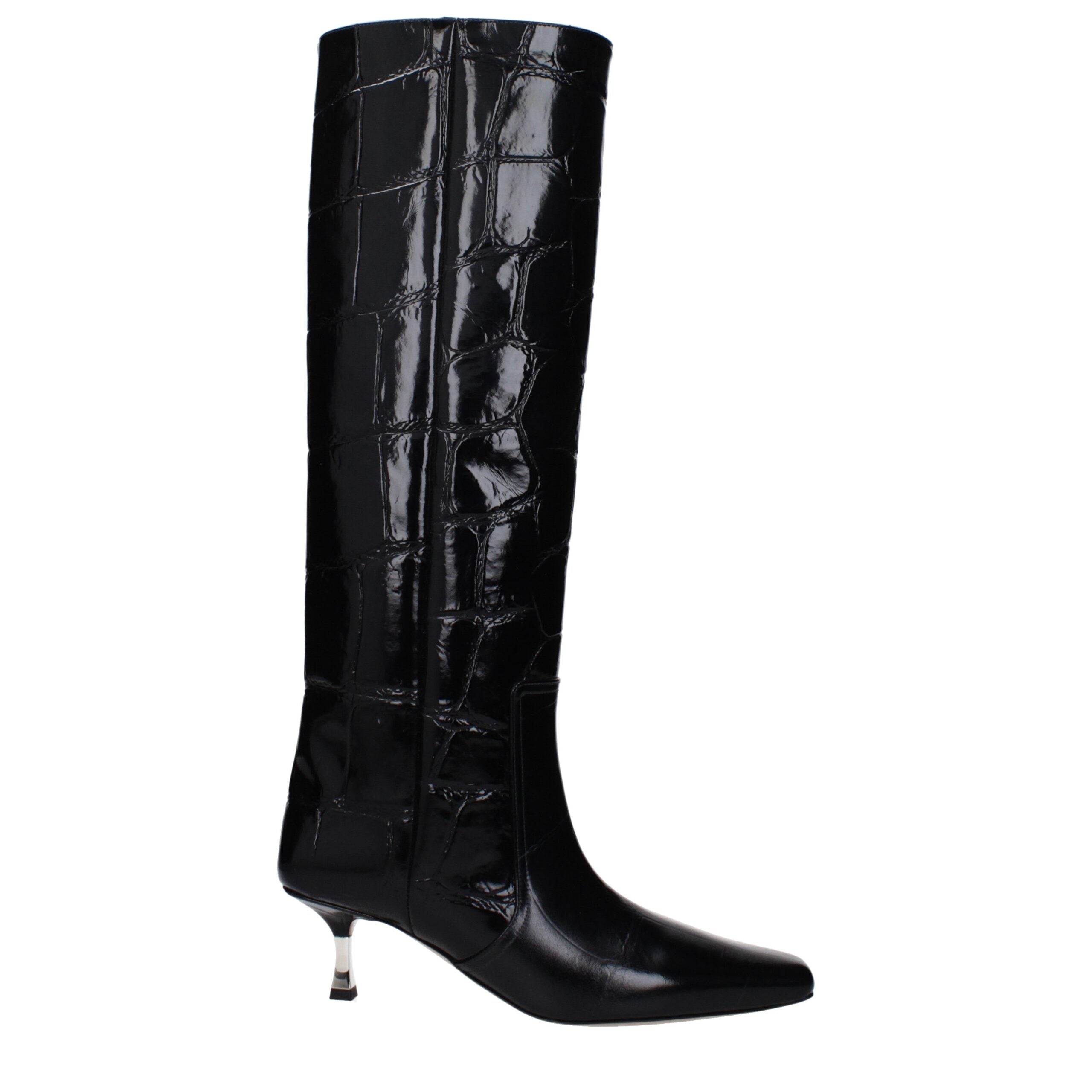 Paris Texas Black Leather Boot